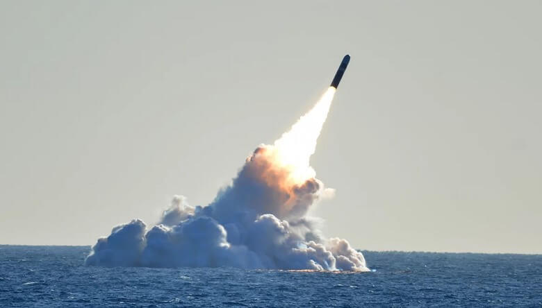 Ballistic missile fired from a submarine.