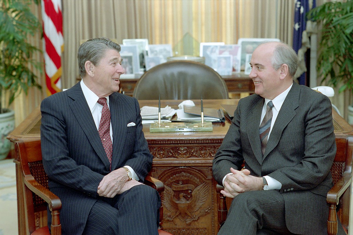 President Ronald Reagan and General Secretary Mikhail Gorbachev