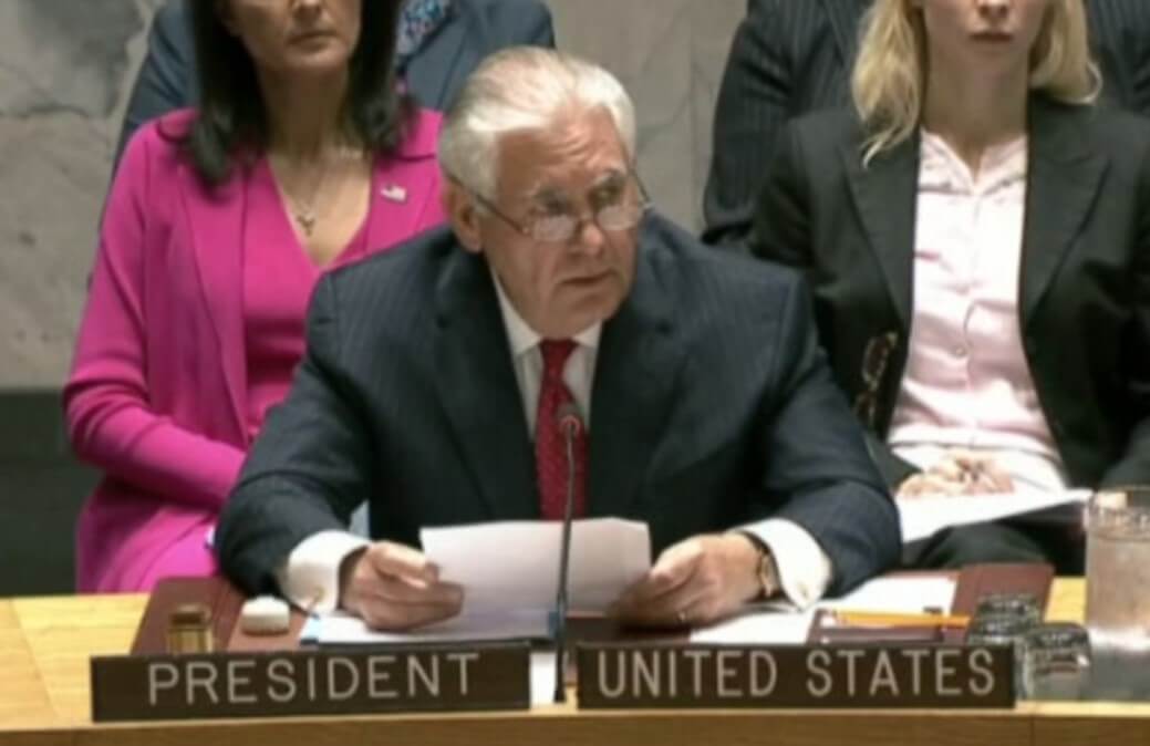 Tillerson calls for ‘painful’ measures to punish North Korea.
